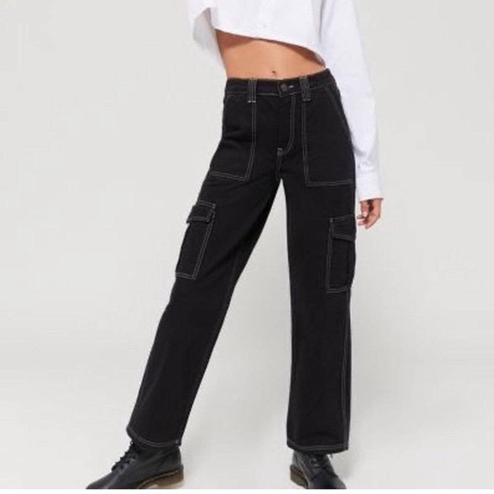 H&M Divided 90s Baggy Cargo Jeans - Black